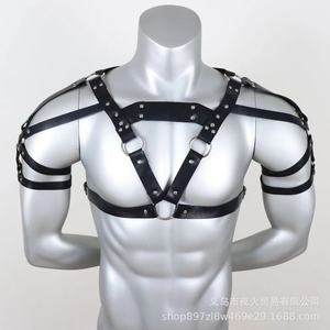 Disfraces y accesorios sexys para hombre de estilo europeo y americano, chaquetas de cuero, esposas para brazos, para actuaciones, discotecas y baile en barra. - Product Image 3