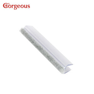 Écran en forme <span class=keywords><strong>de</strong></span> U sans cadre joint en verre bande <span class=keywords><strong>de</strong></span> brosse Design moderne en caoutchouc plastique <span class=keywords><strong>porte</strong></span> en verre balayage pour salle <span class=keywords><strong>de</strong></span> bain - Product Image 4