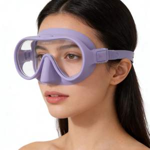 Máscara de Snorkel de Silicona sin Marco Personalizable, Gafas de <span class=keywords><strong>Buceo</strong></span> con Lentes de Vidrio Templado Antivaho - Product Image 6