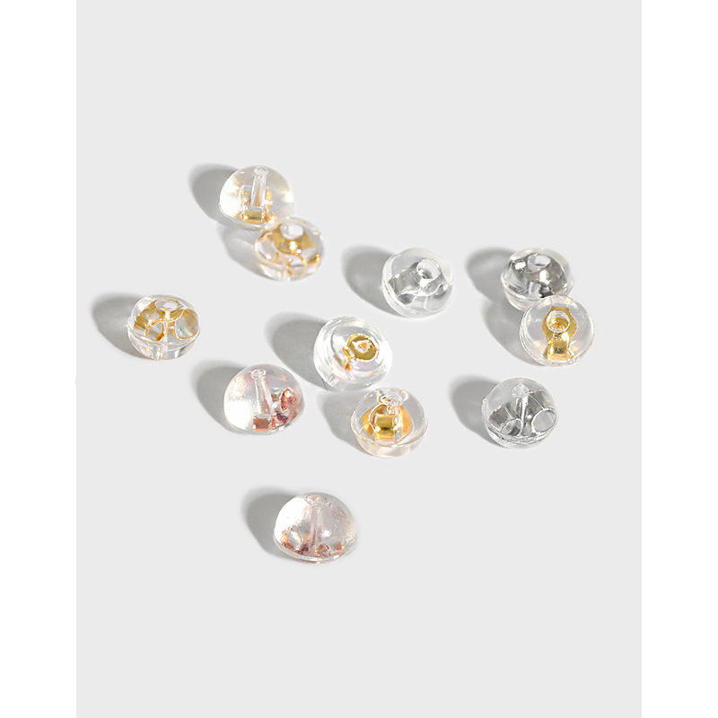 Earring Stopper Silicone Earring Backs Silver 925 Earring Findings