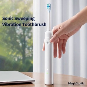 Brosse à dents vibrante sonique, 60 °   Nettoyage par oscillation, stérilisation hautement efficace, verrouillage de voyage portable, plusieurs têtes de brosse - Product Image 5