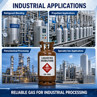 Isobutane en vrac directement de l'usine, gaz CAS 75-28-5 99,5% pour les achats en gros volumes avec bouteille et réservoir ISO, approvisionnement stable
