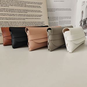 Estuche de Gafas de Cuero Rectangular, Bolsa de Almacenamiento para Lentes, Color Sólido, Portátil, para Gafas de Sol - Product Image 2