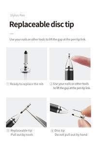 <span class=keywords><strong>ปากกา</strong></span>สไตลัสปลายโลหะระดับพรีเมียมสำหรับหน้าจอสัมผัส ความไวสูง หัวปากกาเปลี่ยนได้ แบบ Passive Capacitive สำหรับแท็บเล็ตและมือถือ - Product Image 6