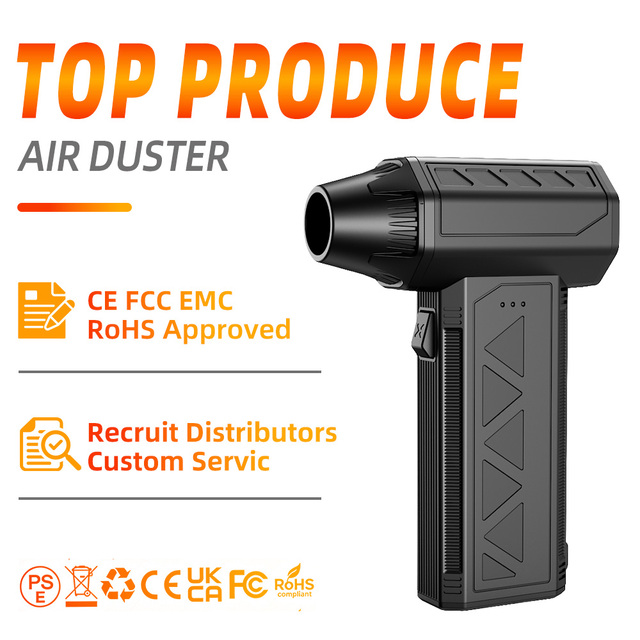 Jarvis Industrial Small Brushless Motor Battery-Powered Turbo Fan Dust Blower with 120g Wind Pressure for Car Cleaning