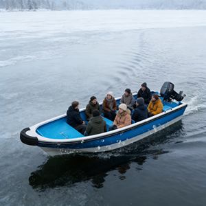 Barco de Pesca de Alta Calidad, Resistente, para Pesca de Carpas en Alta Mar y Exploración - Product Image 1