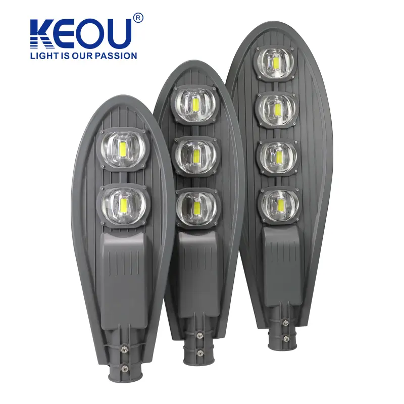 KEOU工場卸売IP66LED街路灯夜間アルミニウムガラス防水タイプ100W150W200WブルースAC80電源制御