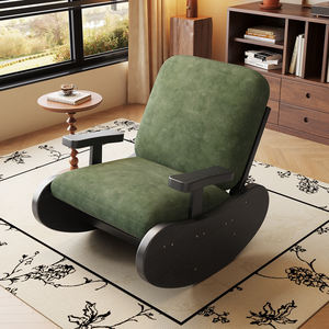 Nordique moderne luxe salon chaises canapé à bascule paresseux inclinable rembourré adulte chambre Relax journal bois meubles de maison - Product Image 4