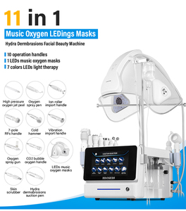 High Pressure 11 in 1 Hydro Deep Face Cleaning Skin Care Oxygenation O2 Therapy Oxygen Facial Dome Hydra Beauty Facial Machine - Product Image 2