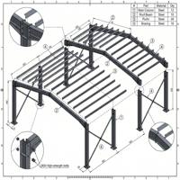 Structure en acier préfabriquée de style industriel, grande portée, entrepôt métallique, atelier, bâtiment en acier de haute résistance