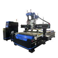 Changeur d'outils auto linéaire polyvalent pour le travail du bois 12pcs CA-1325 1530 ATC CNC Router avec tête de scie à disque