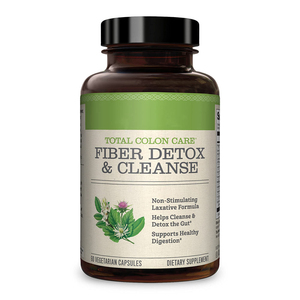 Colon Care Fiber Detox Cleanse 60 Cápsulas Vegetarianas Suplemento para la limpieza del colon Cápsulas para limpieza intestinal y desintoxicación adelgazantes - Product Image 1