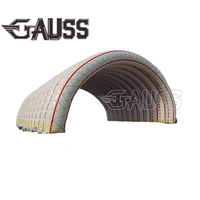 Tente hangar mobile gonflable de grande taille pour extérieur, chantier de construction, entrepôt d'avions, abri de voiture, tente arquée anti-poussière
