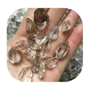 Neuankömmlinge White Crystal Stone Herkimer Diamant Shining Diamond Head Double Sharp Säulen punkt Heilung als Geschenk