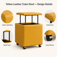Tabouret cube multifonctionnel nordique, design minimaliste pour salon, table de maquillage, tabouret à chaussures, design carré domestique en métal