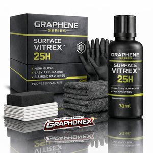 GRAPHONEX Graphene Ceramic Coating 25H 60um Thickness Ultra Gloss Diamond Hardness 70ml Car <b>Paint</b> Protection Kit 10-Year <b>UV</b> - Product Image 1
