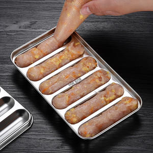 แม่พิมพ์ไส้กรอกสแตนเลส 6 ช่อง ใช้กับเตาอบได้ ใช้กับเครื่องล้างจานได้ อุปกรณ์ทำอาหารสำหรับไส้กรอกโฮมเมดและอาหารเด็ก - Product Image 3