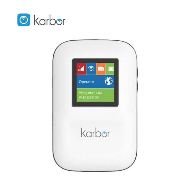 Karbor 4G Mobile Pocket LTE Router Modem 150Mbps 2.4G WiFi6 with SIM Card Slot Outdoor QoS