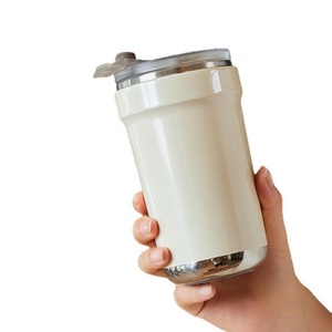 Mug à café portable en acier inoxydable 316, double usage chaud/froid, avec paille, style minimaliste, pour extérieur, vente en gros - Product Image 5