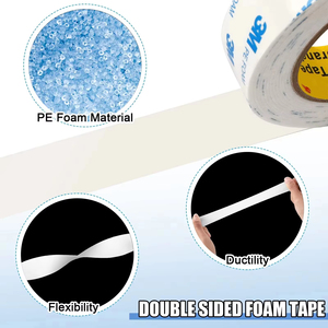 เทปสองหน้า 3M เทปโฟมหนา กันน้ำ ยาว 36 ฟุต กว้าง 0.4 นิ้ว สำหรับตกแต่งรถยนต์ - Product Image 3