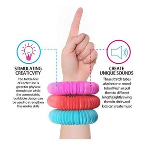 Summer Limited Edition Colorful Plastic & <b>Silicone</b> Pop Tube Fidget Toy Set for Kids Adults Classroom Sensory Stress Relief <b>Tools</b> - Product Image 5