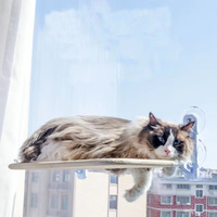 Hamac pour chat à ventouse pour fenêtre, lit suspendu pliable pour chat, lit universel pour animaux de compagnie toutes saisons pour balcon