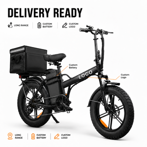 Bicicleta Eléctrica Personalizable de 20 Pulgadas con Neumáticos Anchos, 128 km de Autonomía, Bicicleta Eléctrica de Carga con Motor de Alta Velocidad para Flotas de Reparto - Product Image 1
