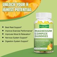Gomitas de complejo de magnesio 500mg Citrato de magnesio L-Teanina Suplementos de glicinato de magnesio para relajar el alivio del estrés y el sueño