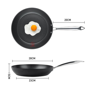 Recubrimiento antiadherente de acero inoxidable, utensilios de cocina, sartén con mango, sartén - Product Image 6