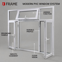Ventana Moderna Blanca de PVC con Combinación de Ventana Panorámica y Toldo Superior, Vidrio Transparente Insonorizado para Renovación de Apartamentos Urbanos