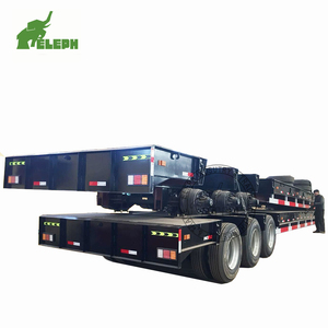 Remolque cuello <span class=keywords><strong>de</strong></span> cisne desmontable <span class=keywords><strong>Semirremolque</strong></span> <span class=keywords><strong>de</strong></span> cama baja con elevación hidráulica <span class=keywords><strong>de</strong></span> 3 ejes y 4 ejes multieje - Product Image 6