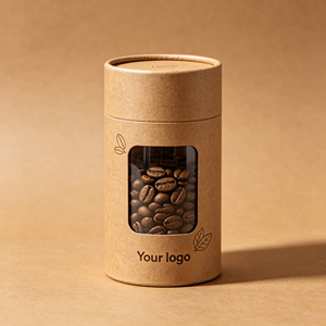 Tubo de Papel para Granos de Café, Embalaje Ecológico de Papel Kraft - Biodegradable para Granos de Café/Matcha/Té |   Se Acepta OEM - Product Image 5