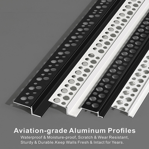 Bordure en alliage d'aluminium en forme de L moderne |   Bande de finition pour <span class=keywords><strong>plafond</strong></span> suspendu, joint mural, bande de séparation pour villa <span class=keywords><strong>et</strong></span> hôtel |   Durable - Product Image 2