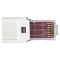 Performances fiables, connecteur modulaire plaqué or sans outil 8P8C RJ45 Cat6/CAT6A UTP, tête en cristal blanc, connecteur CAT6/CAT6A