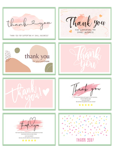 Piccolo biglietto da visita in stile inglese "grazie" benedizione scritta a mano con copertina rigida con stampa Bouquet di fiori freschi - Product Image 2