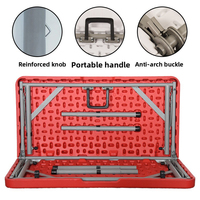 Table pliante en plastique pour l'extérieur, jardin, carré, portable, pour café, dîner, bar, restaurant, camping, pique-nique