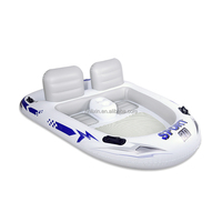 Personnalisé Sport Yacht Piscine Flotteur 2 Personne Chaise Gonflable Salon Eau Flottant Rangée 2 Places Chaise Longue Île Flottante