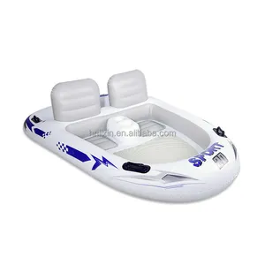 Flotador de piscina de yate deportivo personalizado, silla inflable para 2 personas, fila flotante de agua, tumbona, isla flotante
