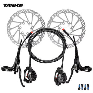 MTB bisiklet fren reçine Pad yağ basınç kumpas CNC zanaat 160mm Rotor bisiklet 4 pistonlu hidrolik disk frenler - Product Image 6