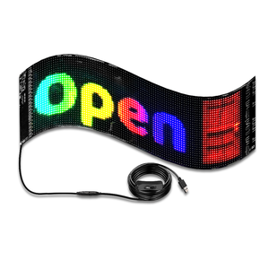 Linh hoạt RGB LED Bảng điều chỉnh kỹ thuật số dẫn đăng ký lập trình biểu ngữ hiển thị phát sáng trong tối cửa sổ màn hình cho xe - Product Image 4