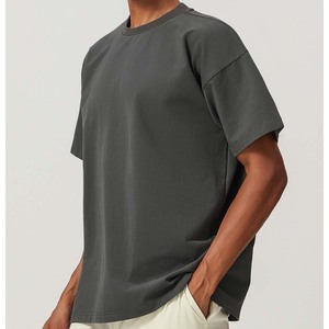 Camisetas Yiyi de Corte Holgado con Cuello Redondo, Mezcla de Algodón, Deportivas y Casuales <span class=keywords><strong>para</strong></span> Hombre, Transpirables, Suaves al Contacto con la Piel, que Absorben el Sudor - Product Image 6