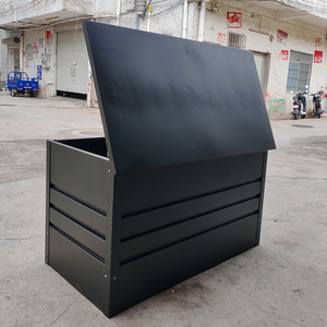 Caja de herramientas grande para exteriores, <span class=keywords><strong>armario</strong></span> de almacenamiento, varilla hidráulica, jardín, impermeable, acero galvanizado, patio, caja de almacenamiento de artículos diversos con cerradura - Product Image 4