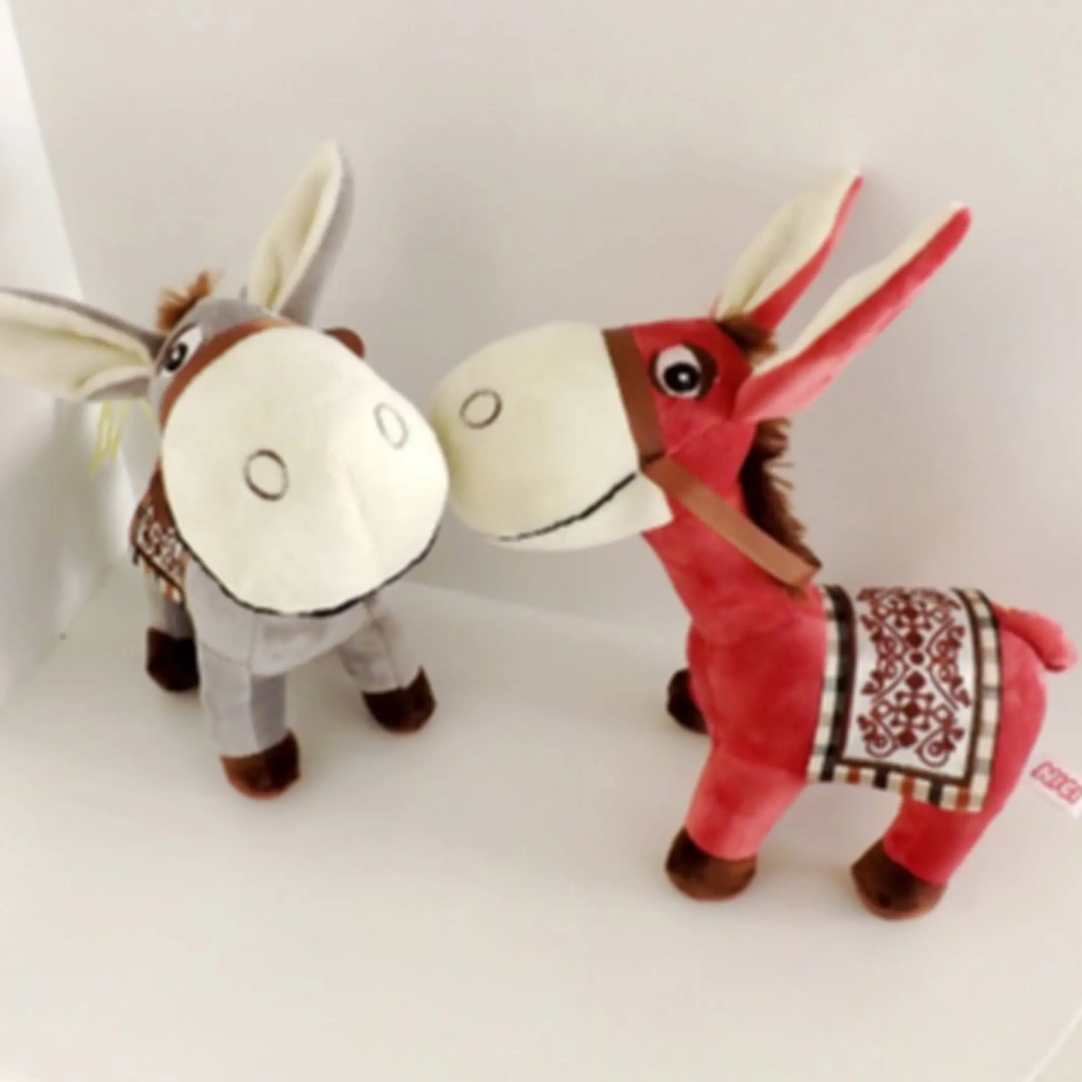 Custom Stuffed Gray Brown Cotton Soft Plush Material Donkey Plush Toy