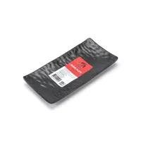 Assiette de service classique en mélamine noire polie de haute qualité, durable, de forme irrégulière, pour mariage et sushi, vente en gros