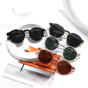 サングラス女性用偏光サングラス,新デザイナーTR90透明ラウンドフレーム - Product Image 3