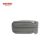 Bouteille en plastique respirante de 1 litre vide pour huile moteur avec bouchon à vis et ligne de niveau de liquide