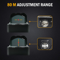 Ohhunt Viseur Réflexe Ouvert Anti-Parallaxe 12 Niveaux de Luminosité Activation par Mouvement Optique Tactique Point Rouge pour R&R Cut
