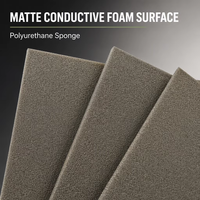 Ruban en éponge conductrice grise antichoc, coussin en mousse PU résiliente pour l'emballage protecteur des composants sensibles