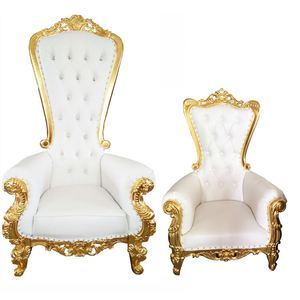 Chaises Trône pour Enfants en Bois – Chaises Roi et <span class=keywords><strong>Reine</strong></span> pour Enfants pour Mariage, Salon, Hôtel - Product Image 6