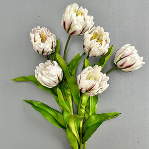 Plantes artificielles, bouquet de tulipes décoratif <span class=keywords><strong>pour</strong></span> la décoration de bureau, de jardin et de la maison, fleurs artificielles imitées personnalisables - Product Image 2